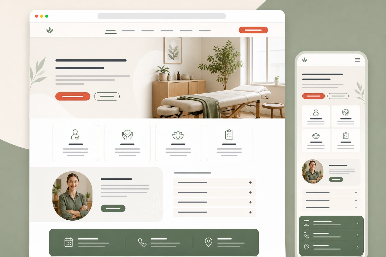 WordPress rebuild website mockup